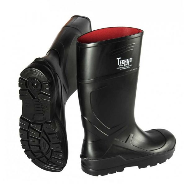 Çelik Burun Ve Taban Korumalı Poliüretan İş Çizmesi Koyu