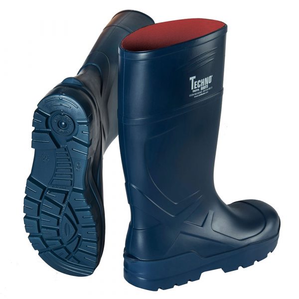 Çelik Korumalı Poliüretan İş Çizmesi Mavi